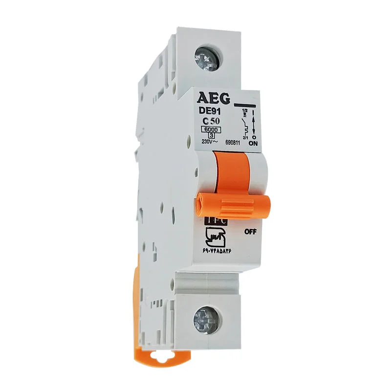 فیوز مینیاتوری تک فاز AEG مدل 50 آمپر کد C50