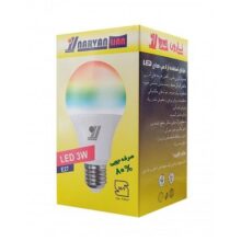 لامپ ال ای دی حبابی هفت رنگ 3 وات نارون لیان