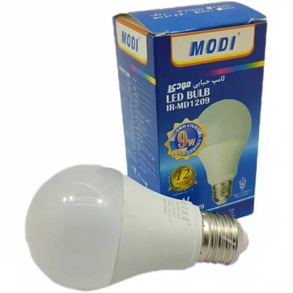 لامپ حبابی 9 وات مودی مدل IR-MD1209