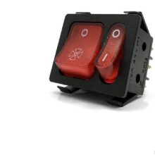 کلید راکر توانکار مدل 2 پل فن دار چراغدار